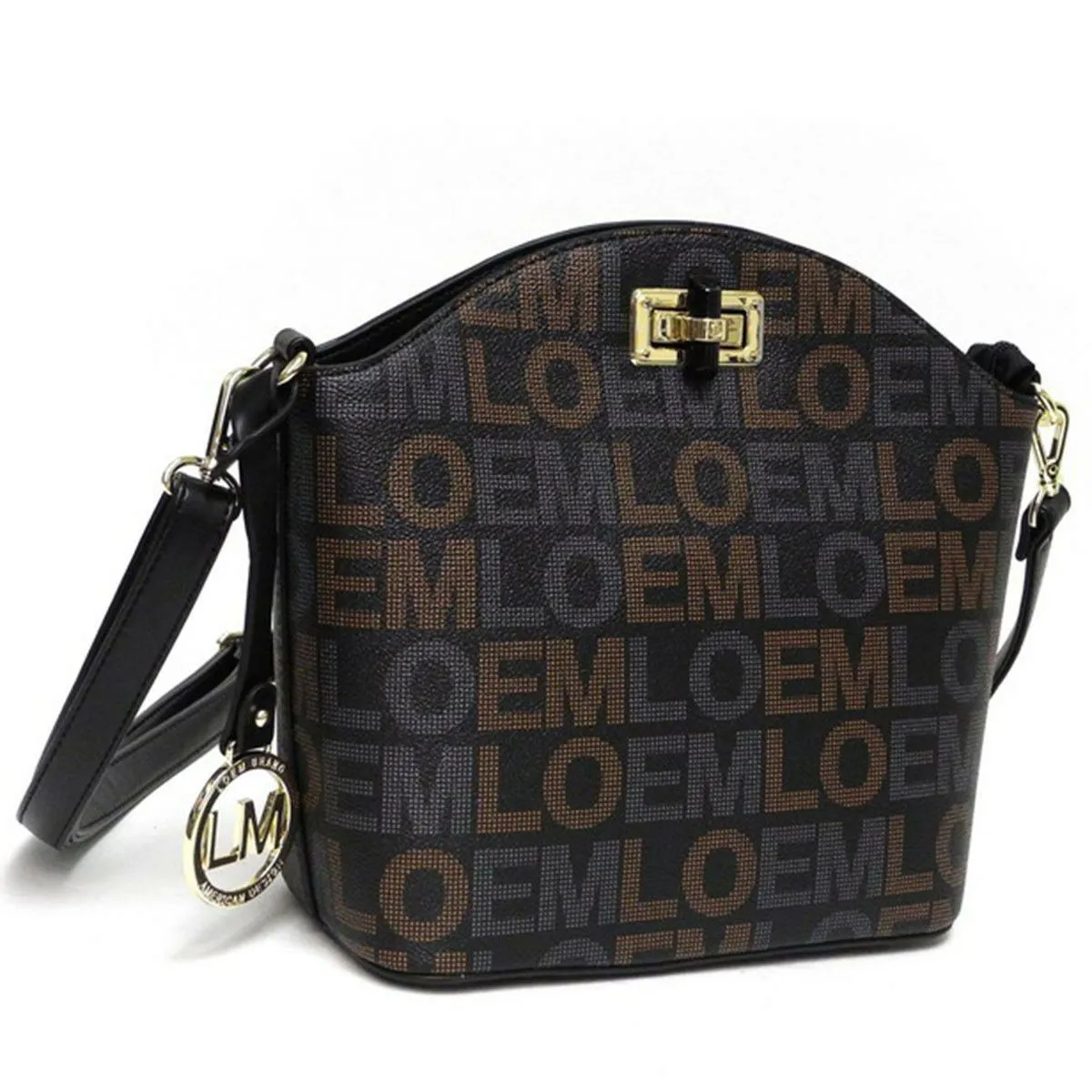 black Loem signature cross-body messenger Shoulder Bag designer inspired