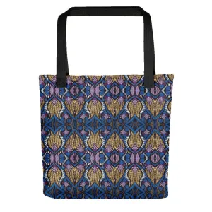 Blue Gold African Print Tote bag