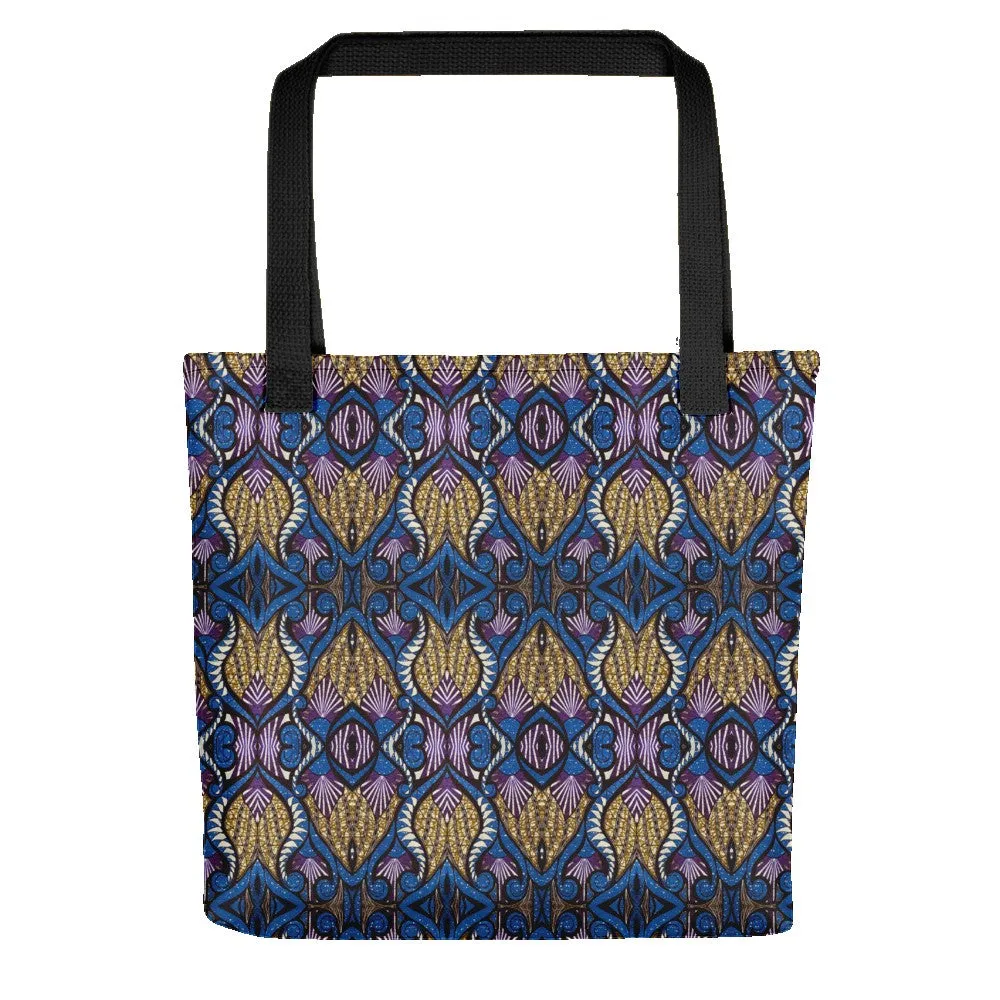Blue Gold African Print Tote bag
