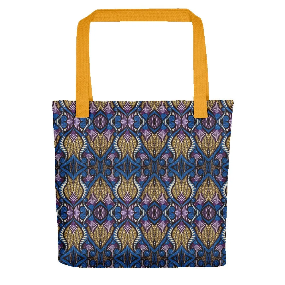 Blue Gold African Print Tote bag