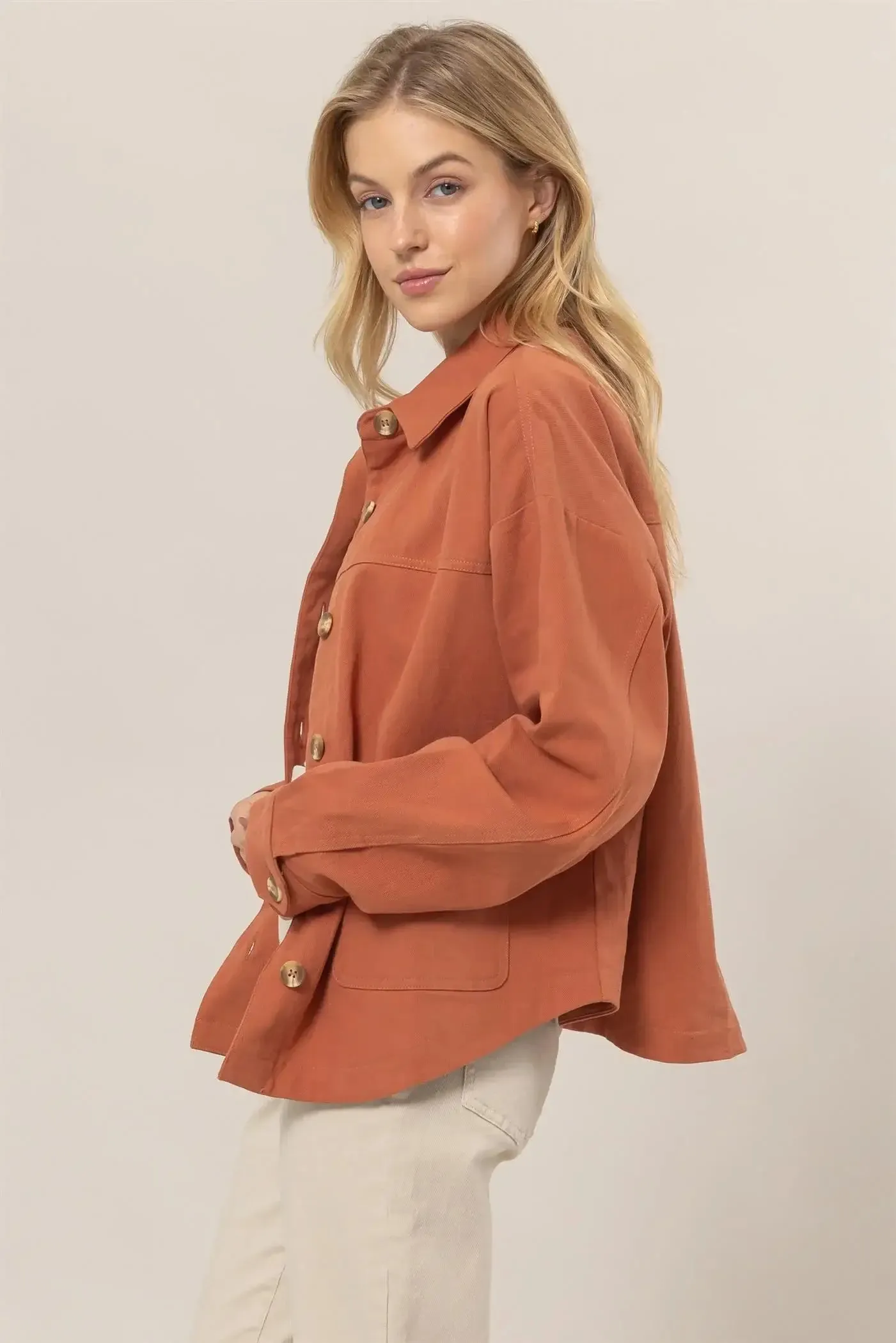 BRUSHED TWILL TRUCKER JACKET