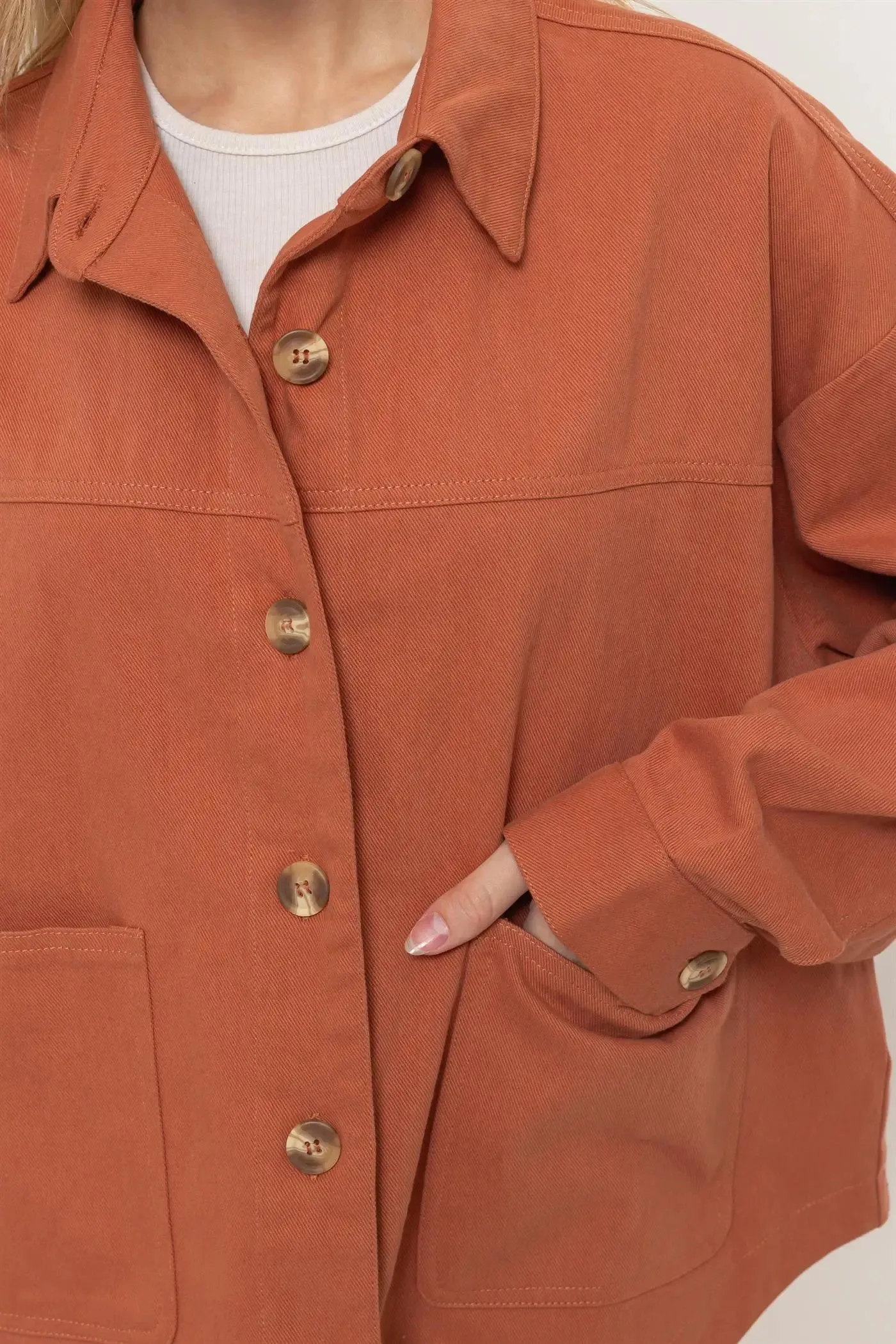BRUSHED TWILL TRUCKER JACKET