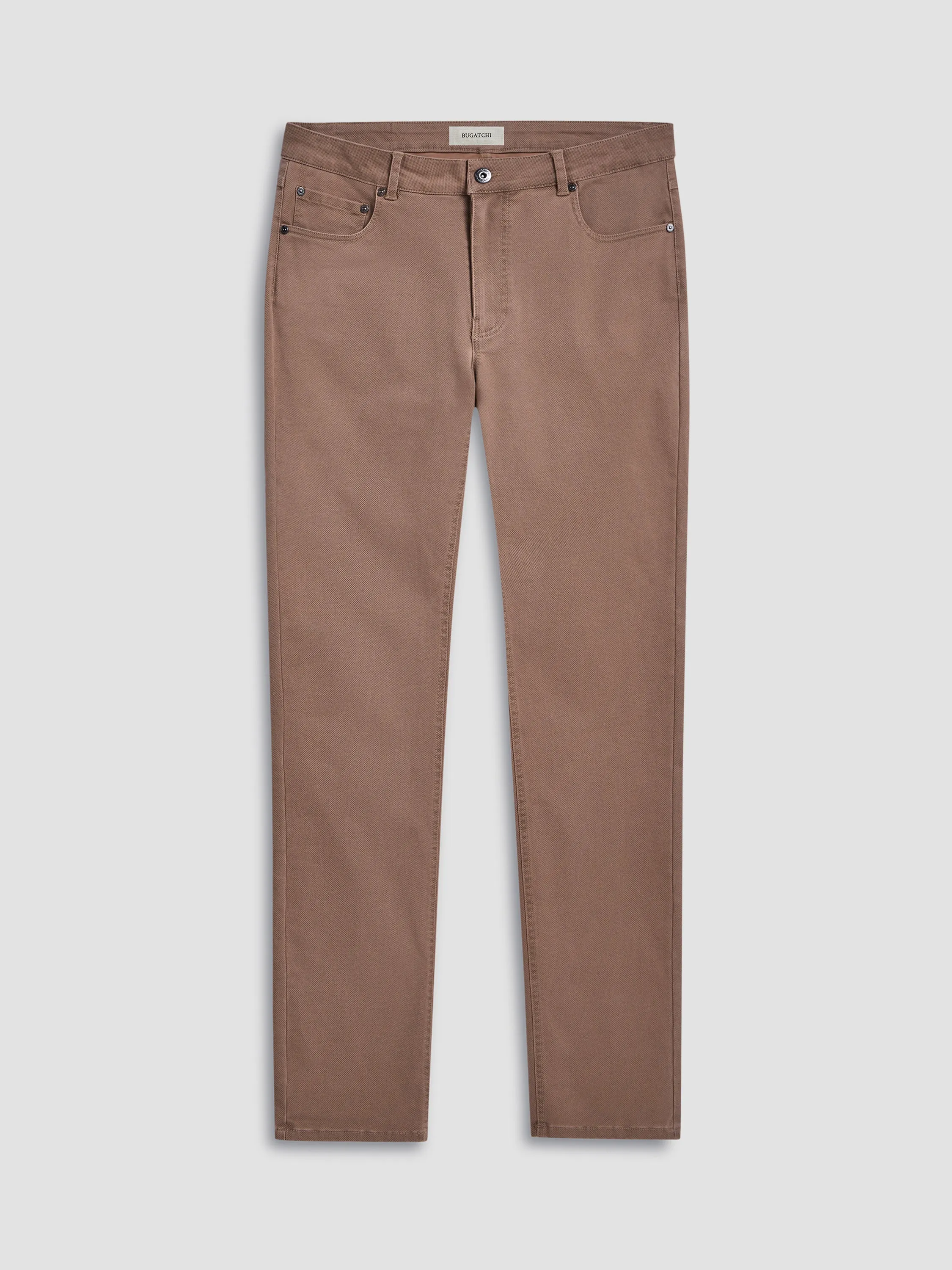 Bugatchi Printed 5 Pocket Pants - Caramel
