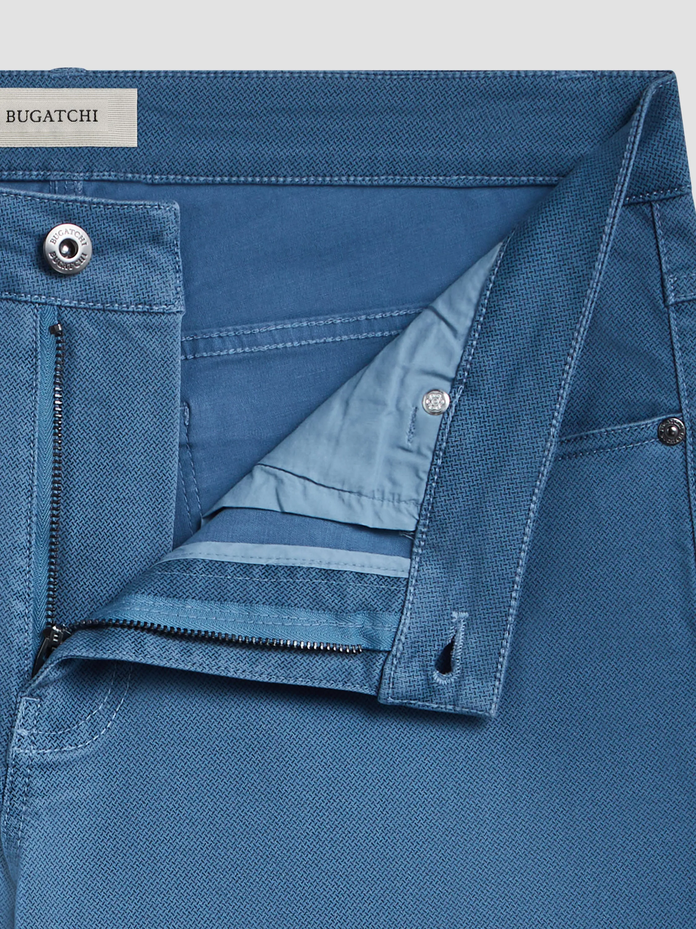 Bugatchi Printed 5 Pocket Pants - Cobalt