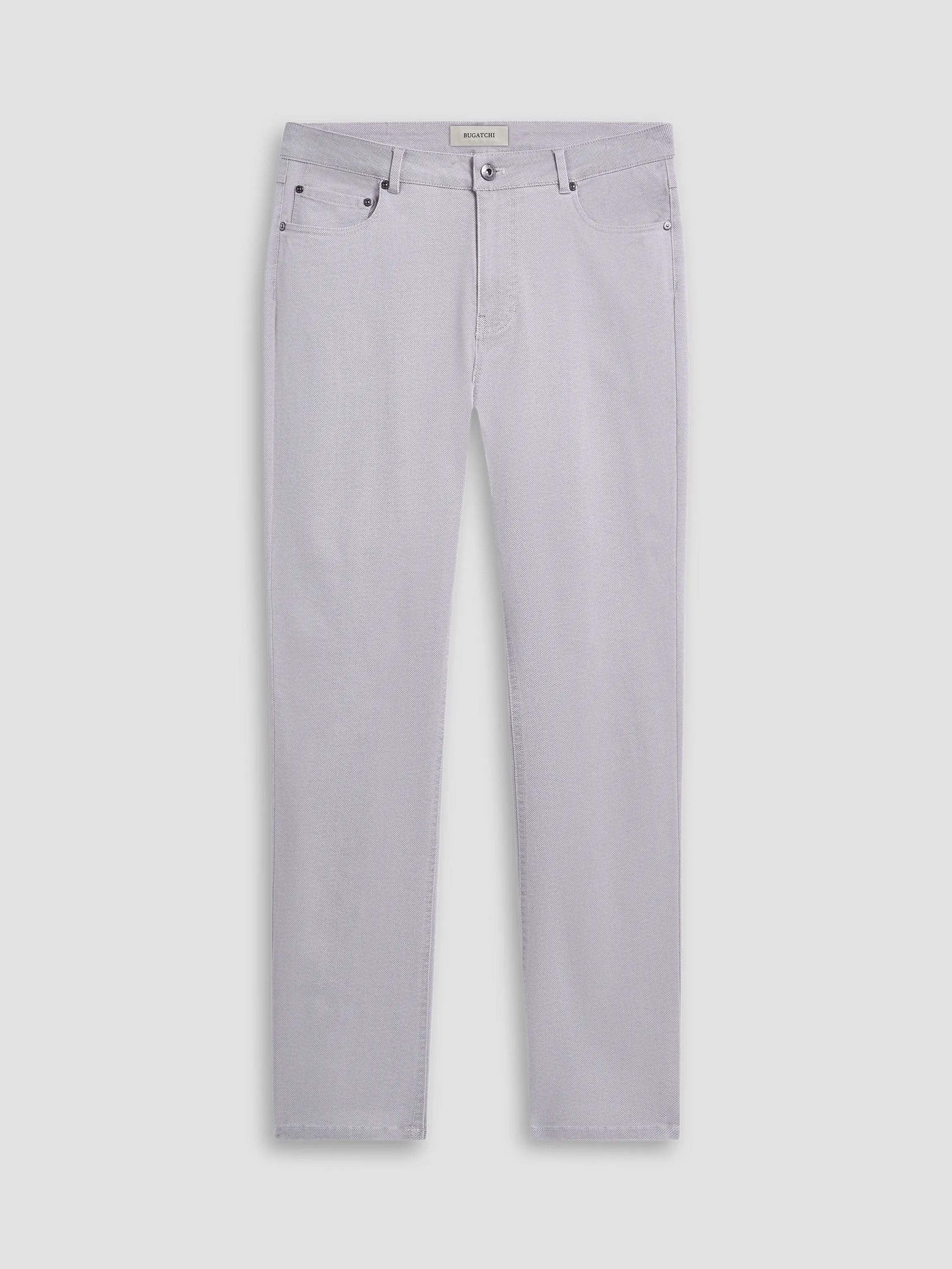Bugatchi Printed 5 Pocket Pants - Stone