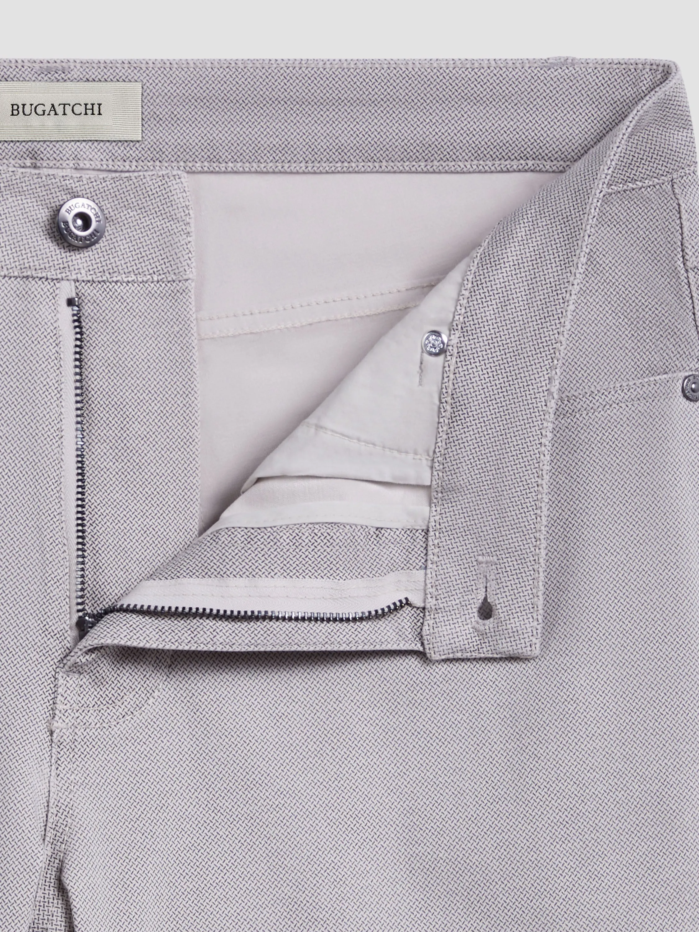 Bugatchi Printed 5 Pocket Pants - Stone