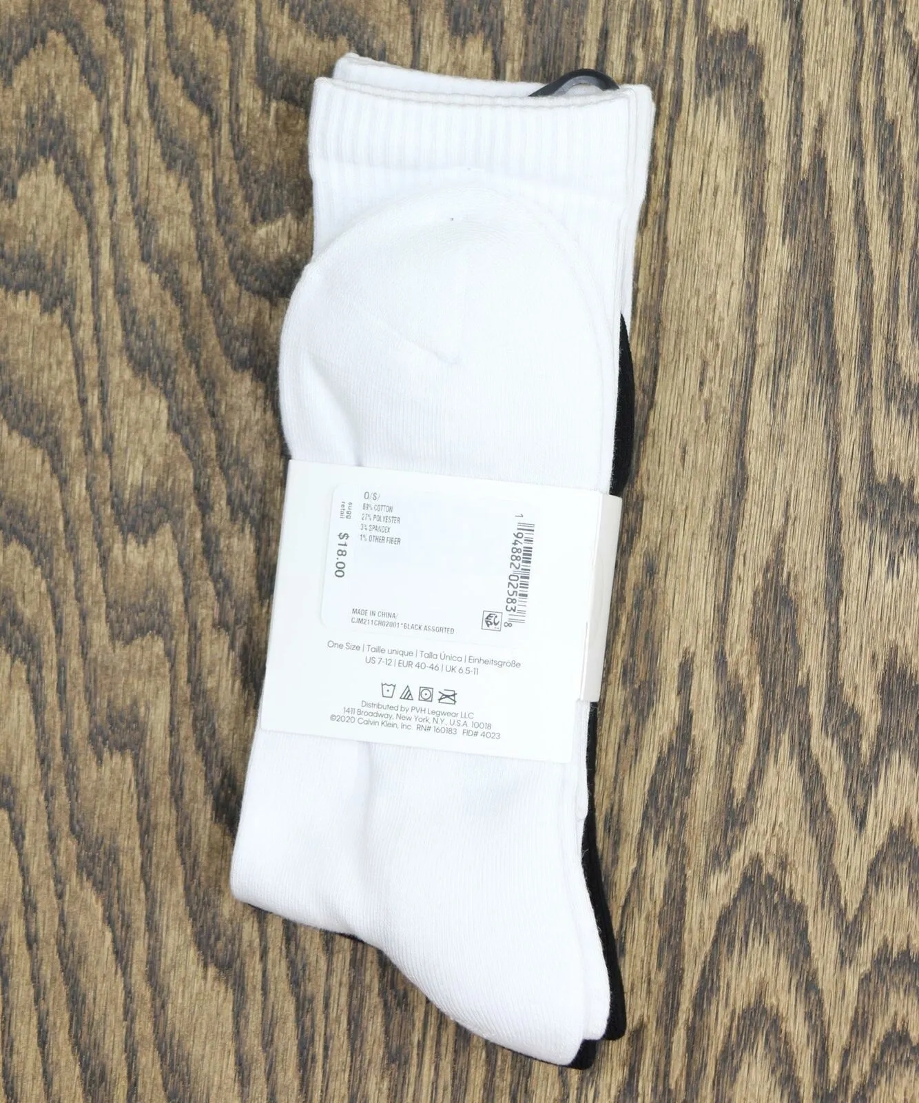 Calvin Klein Jeans Men's 2-Pack Assorted Cotton Cushion Crew Socks