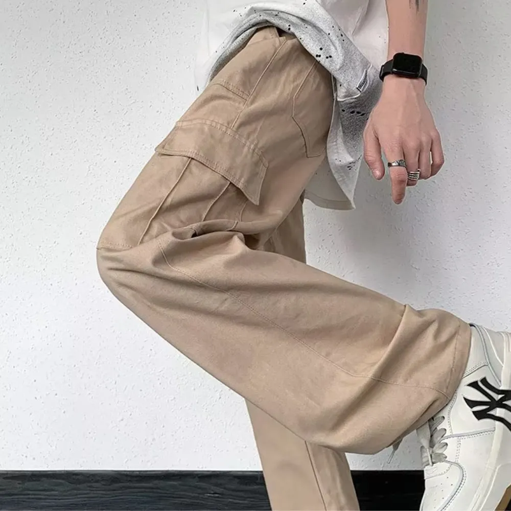 Casual Literary Straight Cargo Pants