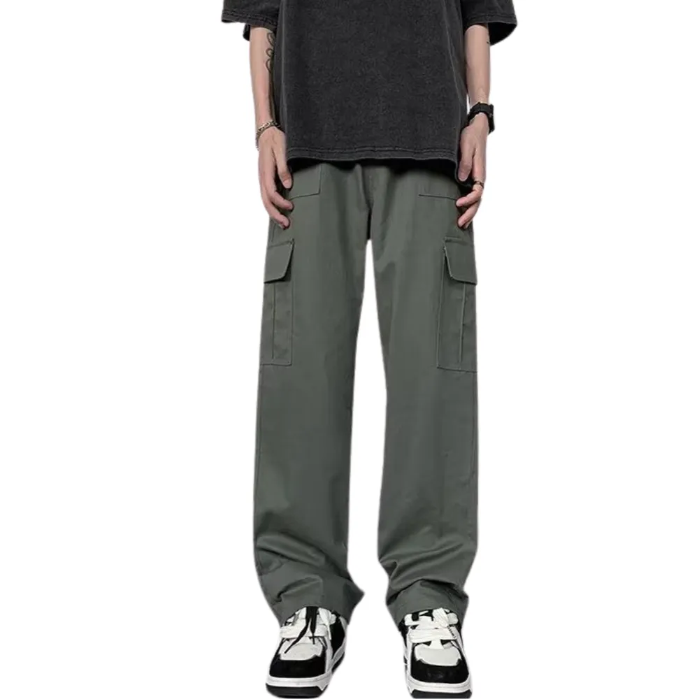 Casual Literary Straight Cargo Pants