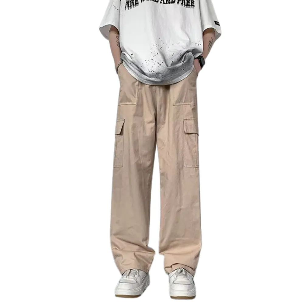 Casual Literary Straight Cargo Pants