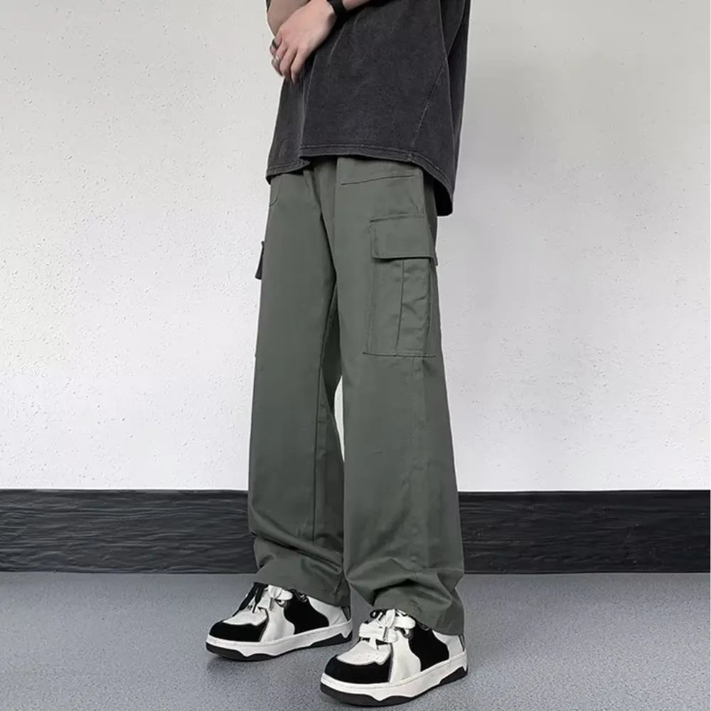 Casual Literary Straight Cargo Pants