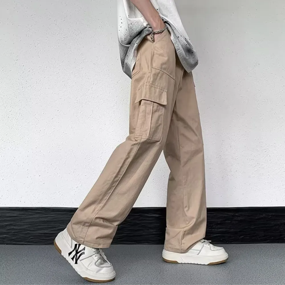 Casual Literary Straight Cargo Pants