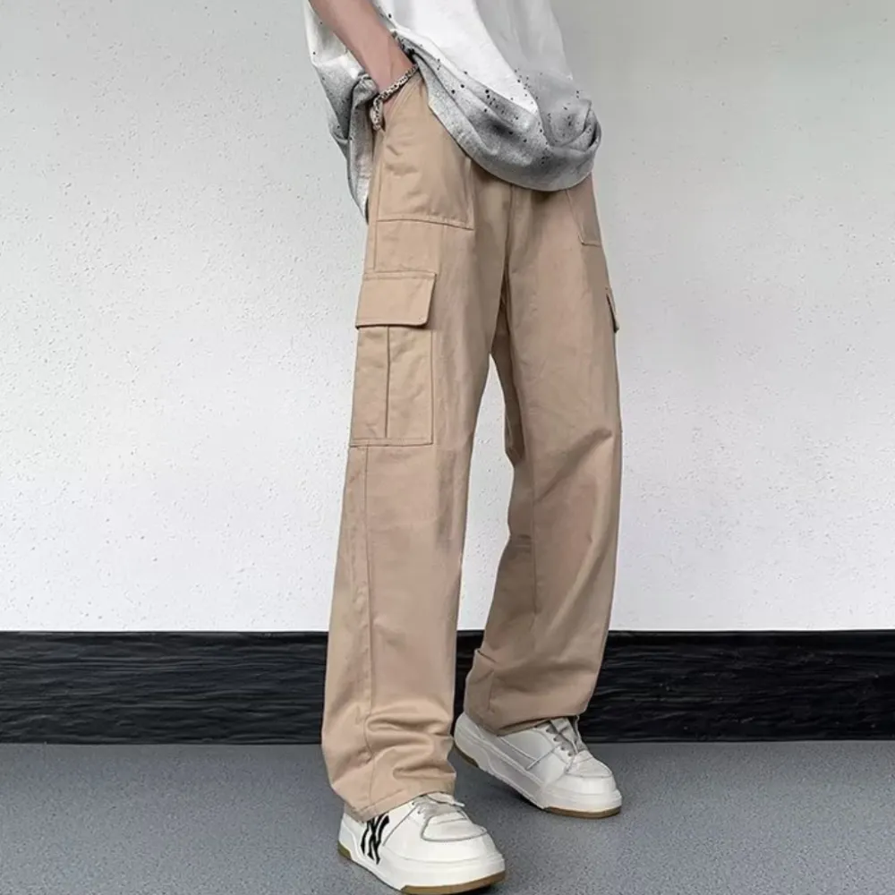 Casual Literary Straight Cargo Pants