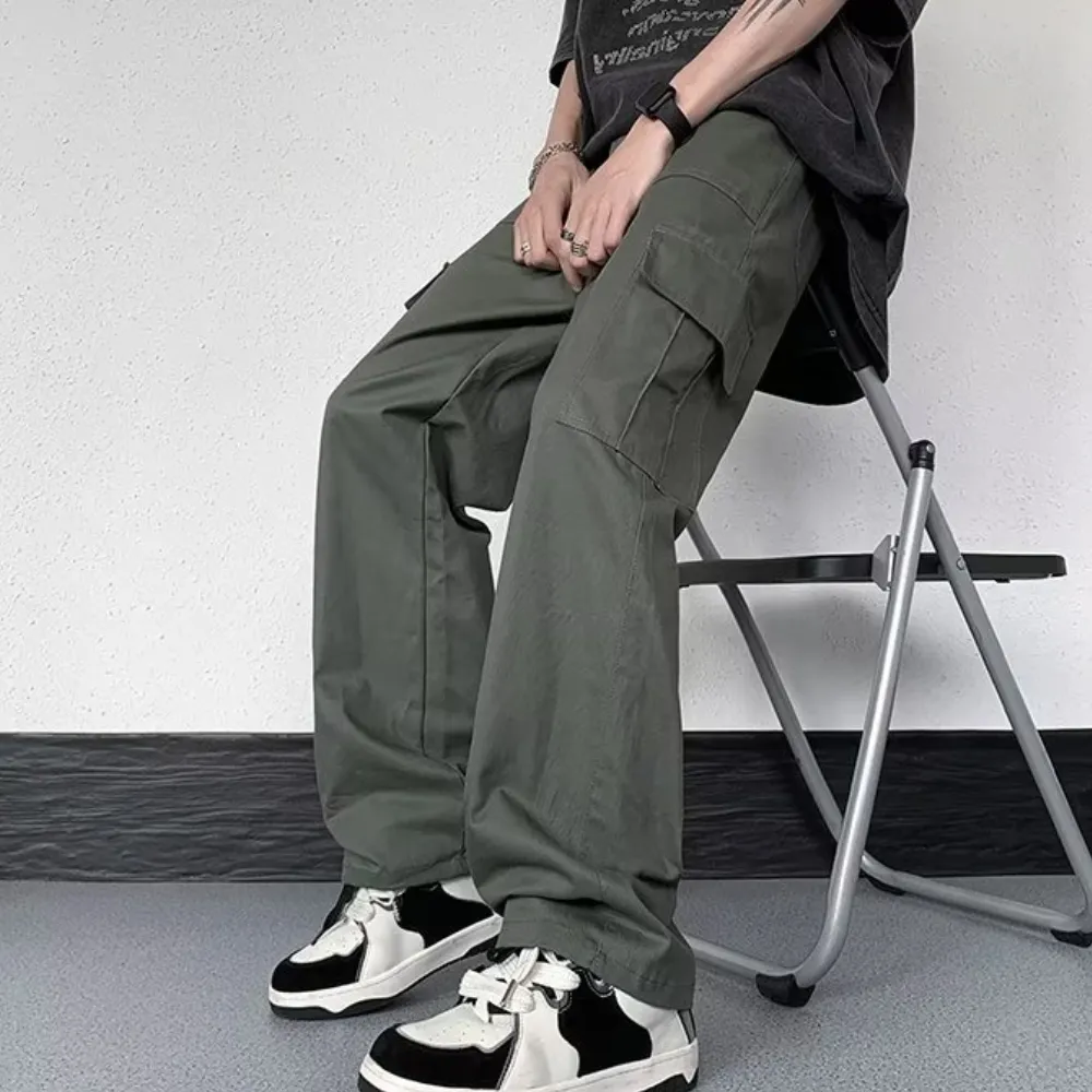 Casual Literary Straight Cargo Pants
