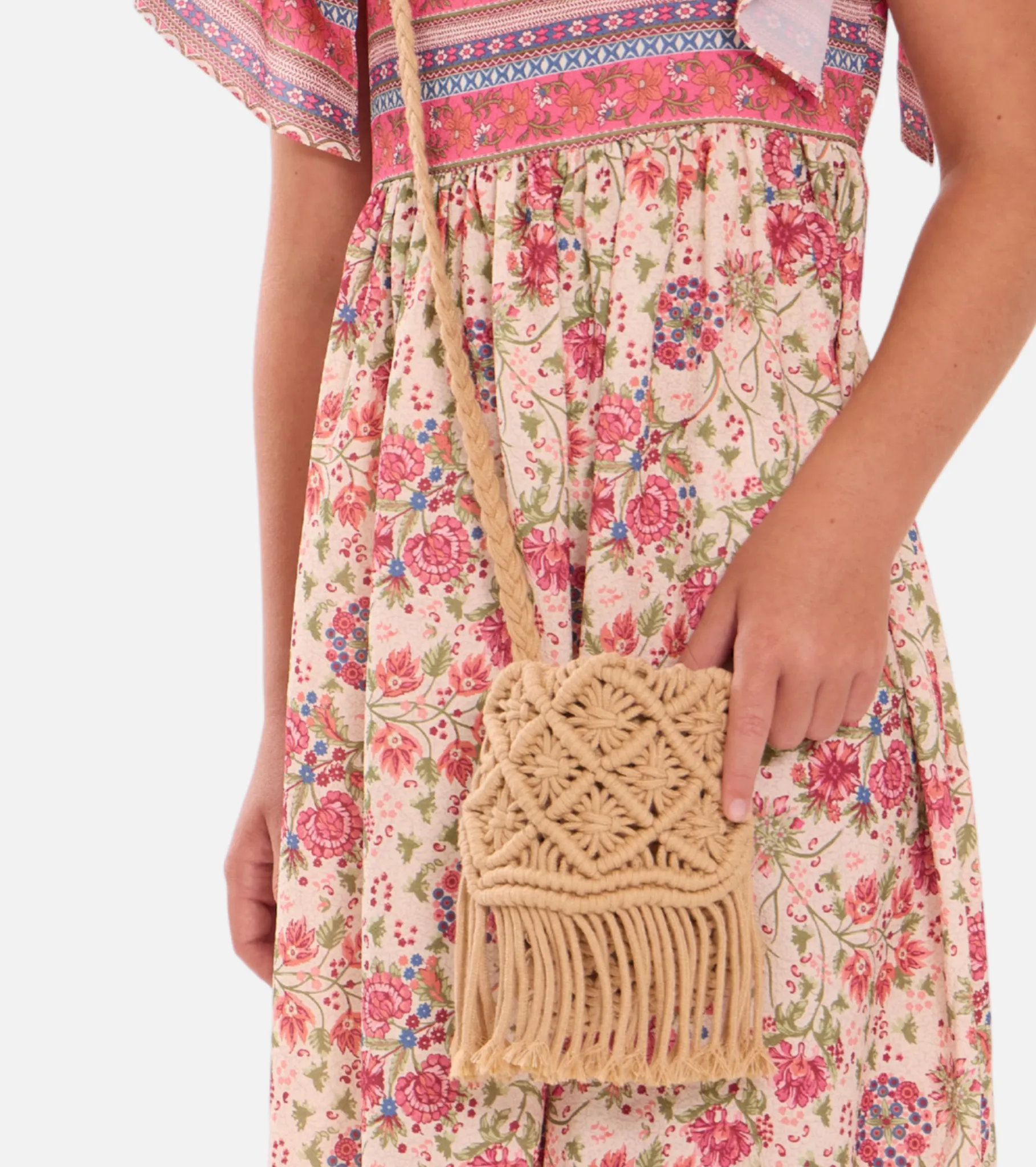 Celeste Flutter Sleeve Maxi Dress with Bag