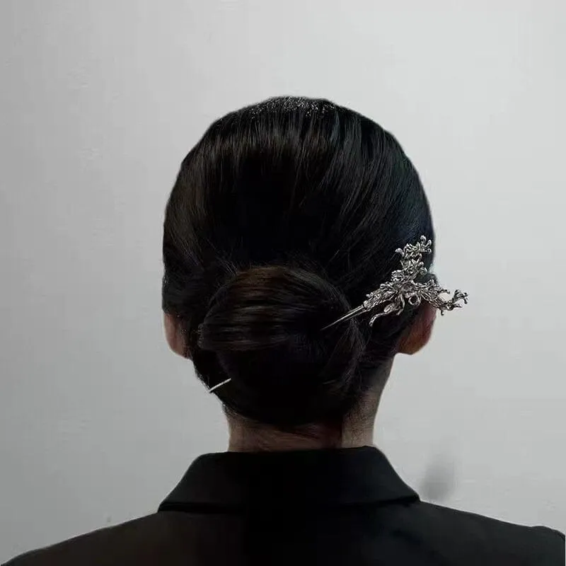 Chic Crystal Inlaid Abstract Butterfly Chignon Hair Fork Hair Pin