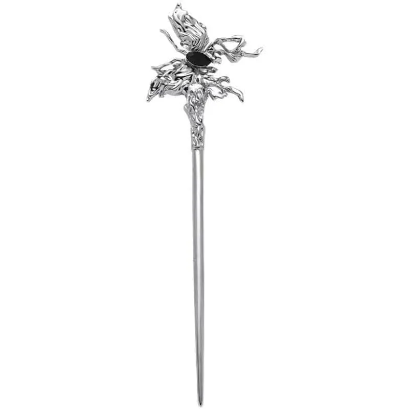 Chic Rhinestone Inlaid Abstract Butterfly Chignon Hair Fork Hair Pin