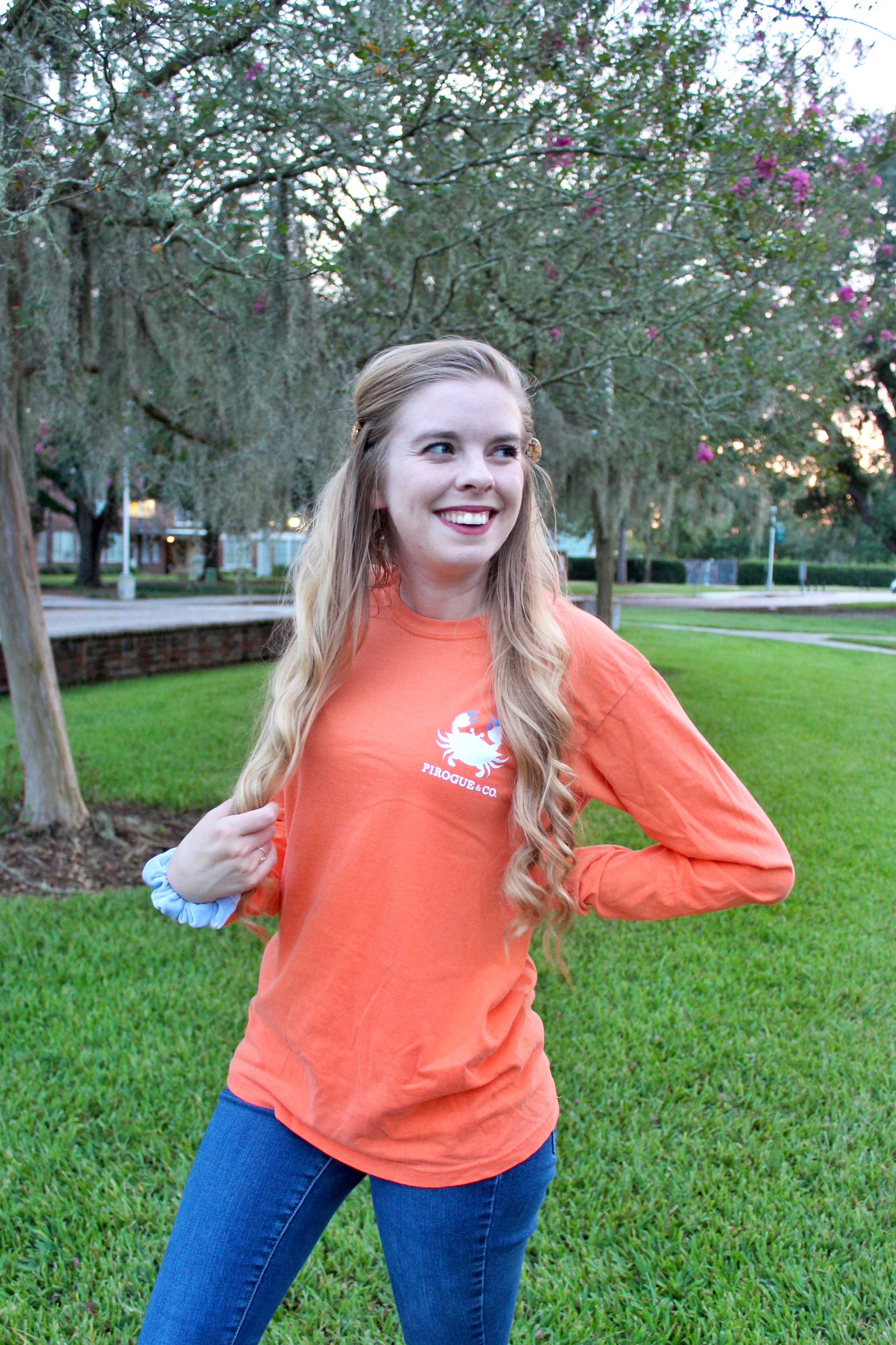 Classic Crab Long Sleeve | Pumpkin Orange