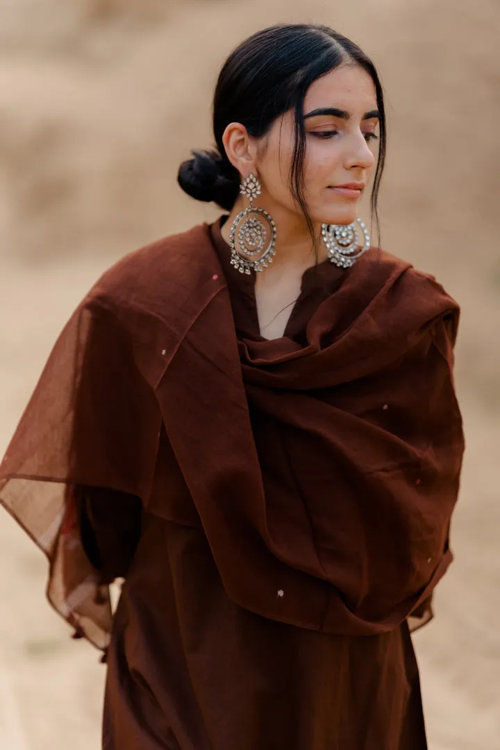 Coffee Brown Kurta set with dupatta