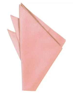 Coral Solid Twill Pocket Square