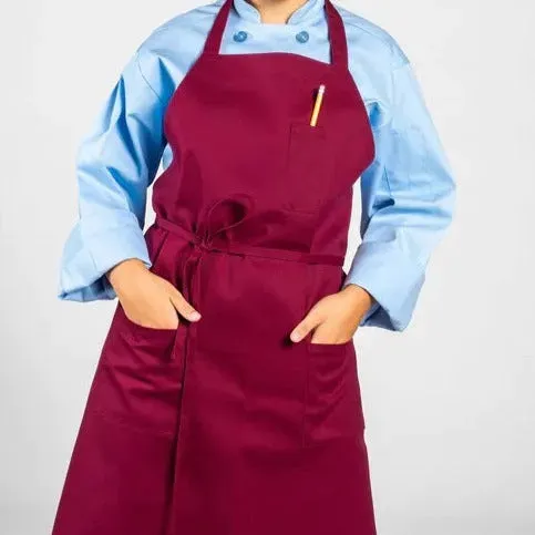 Cotton Blend Classic Twill Bib Aprons 2 PK