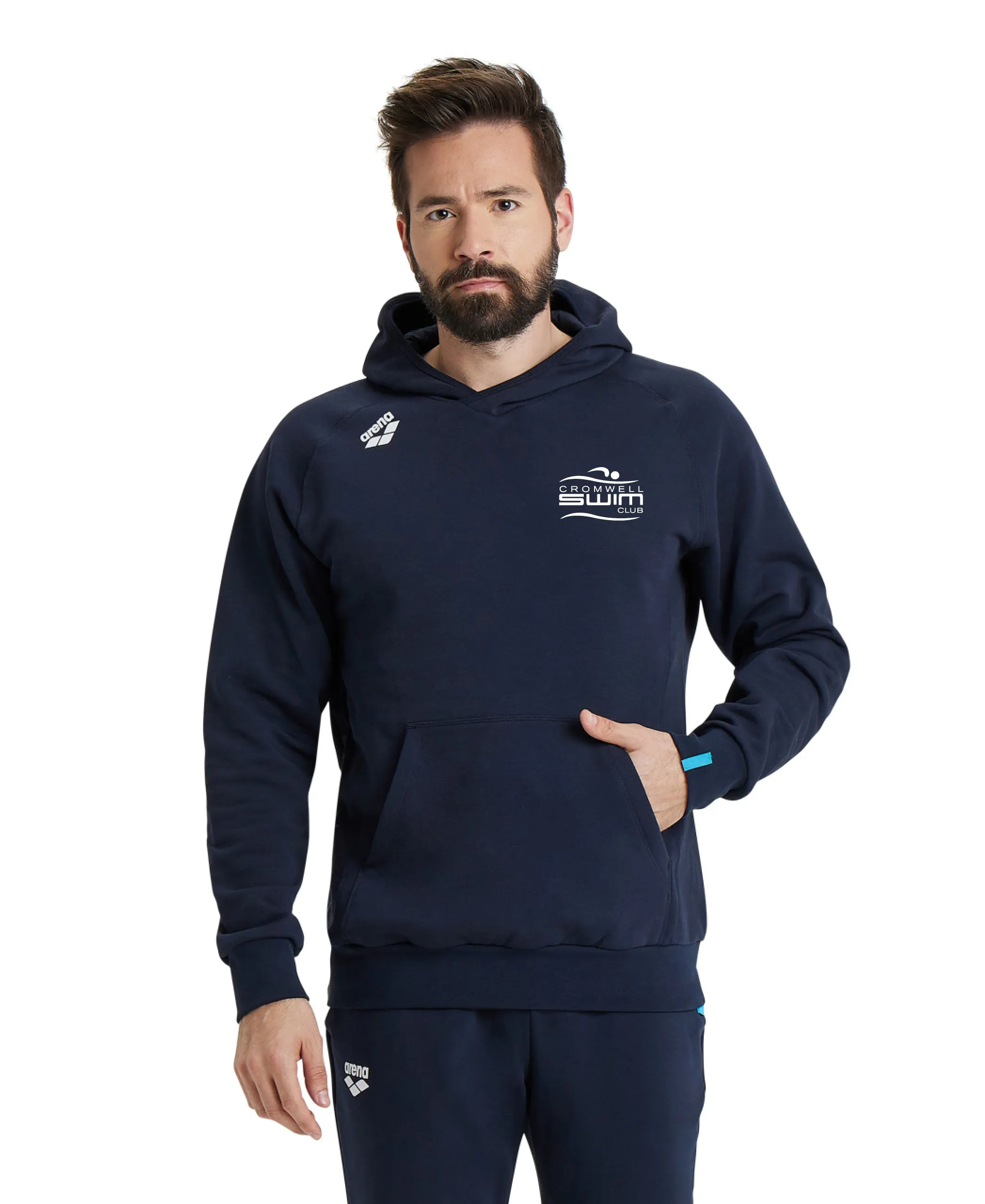 Cromwell Unisex Hooded Panel Sweatshirt - Navy