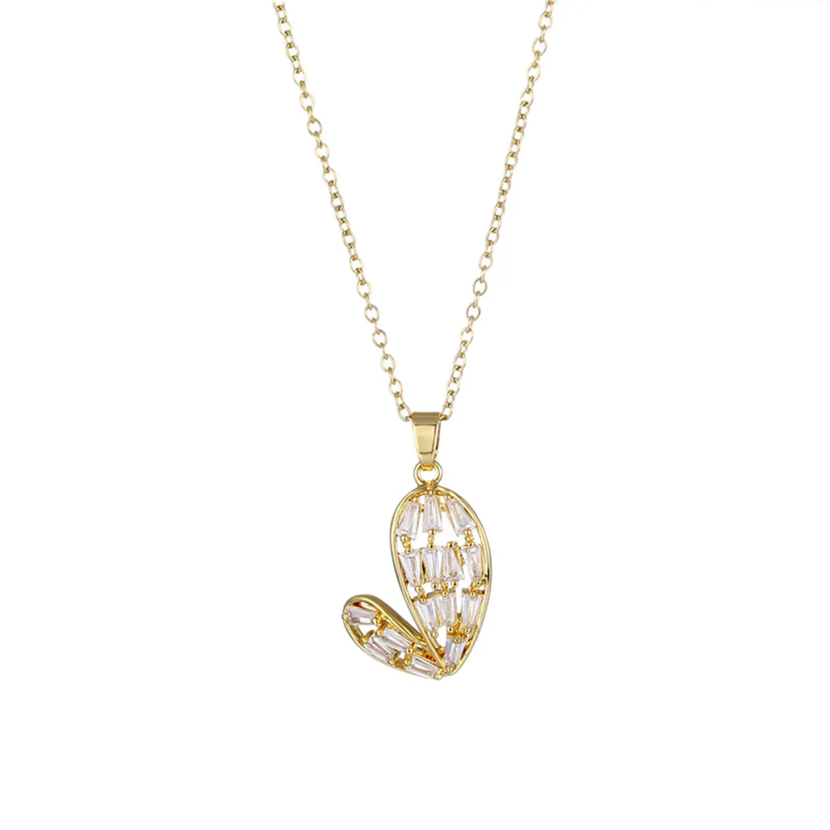 Crystal & 18K Gold-Plated Asymmetric Heart Pendant Necklace