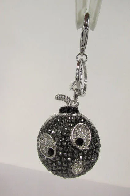 Cute Rhinestone Boom Keychain Purse Charm