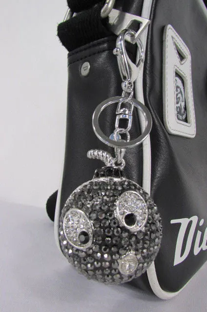 Cute Rhinestone Boom Keychain Purse Charm
