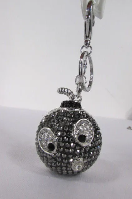 Cute Rhinestone Boom Keychain Purse Charm