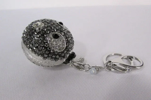 Cute Rhinestone Boom Keychain Purse Charm