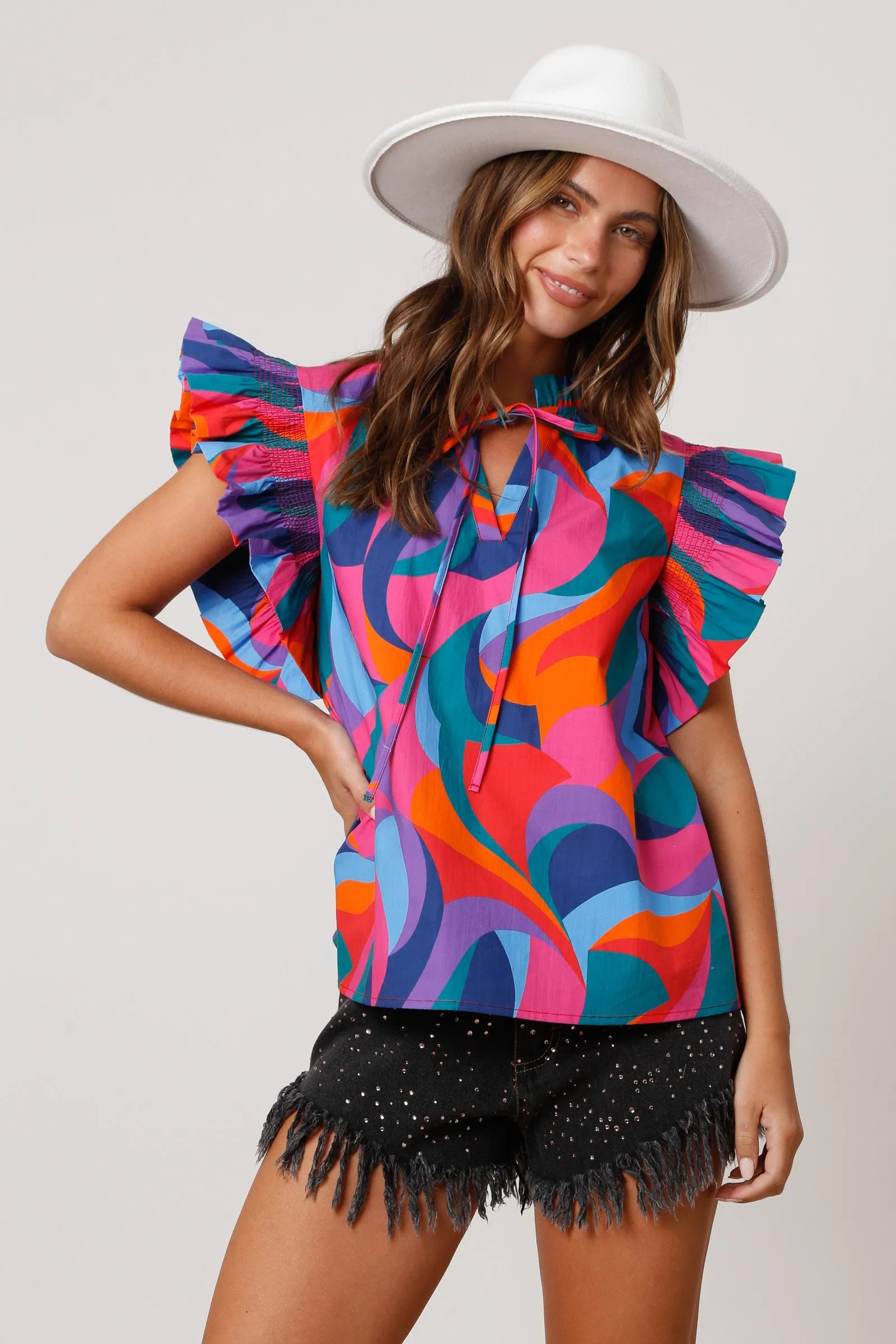 Del mar print Top