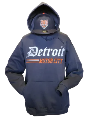 Detroit Motor City Hoodie Navy Blue