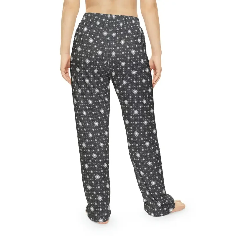 Dreamy White Swirls Women Pajama Pants