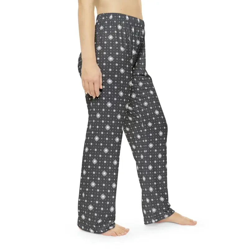Dreamy White Swirls Women Pajama Pants