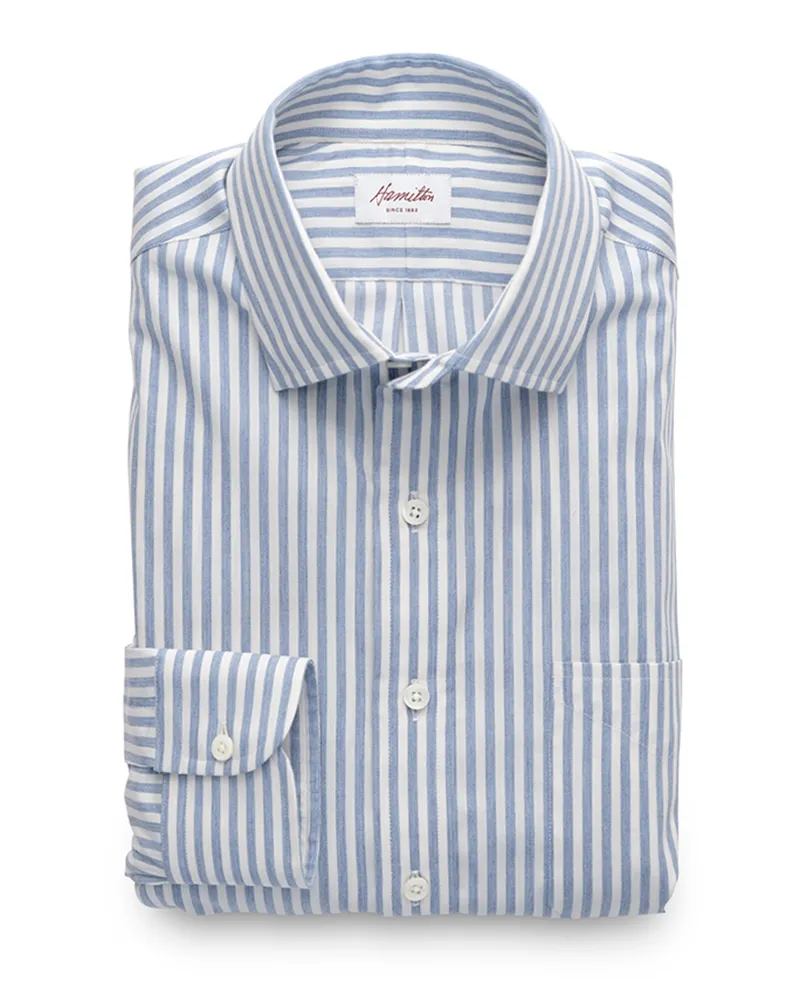 Dunlap Cotton/Wool Stripe (Blue)