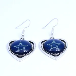 Earrings Dallas Cowboys Charms Dangle Earrings Sport Earrings Football Jewelry for Women Birthday Party Gift 5 pairs