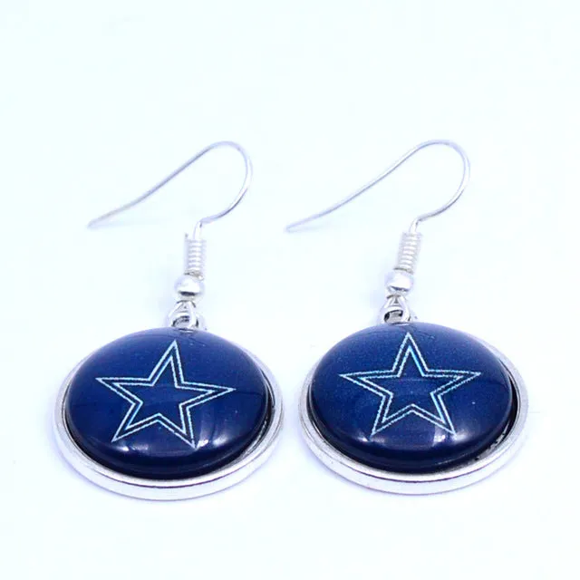 Earrings Dallas Cowboys Charms Dangle Earrings Sport Earrings Football Jewelry for Women Birthday Party Gift 5 pairs