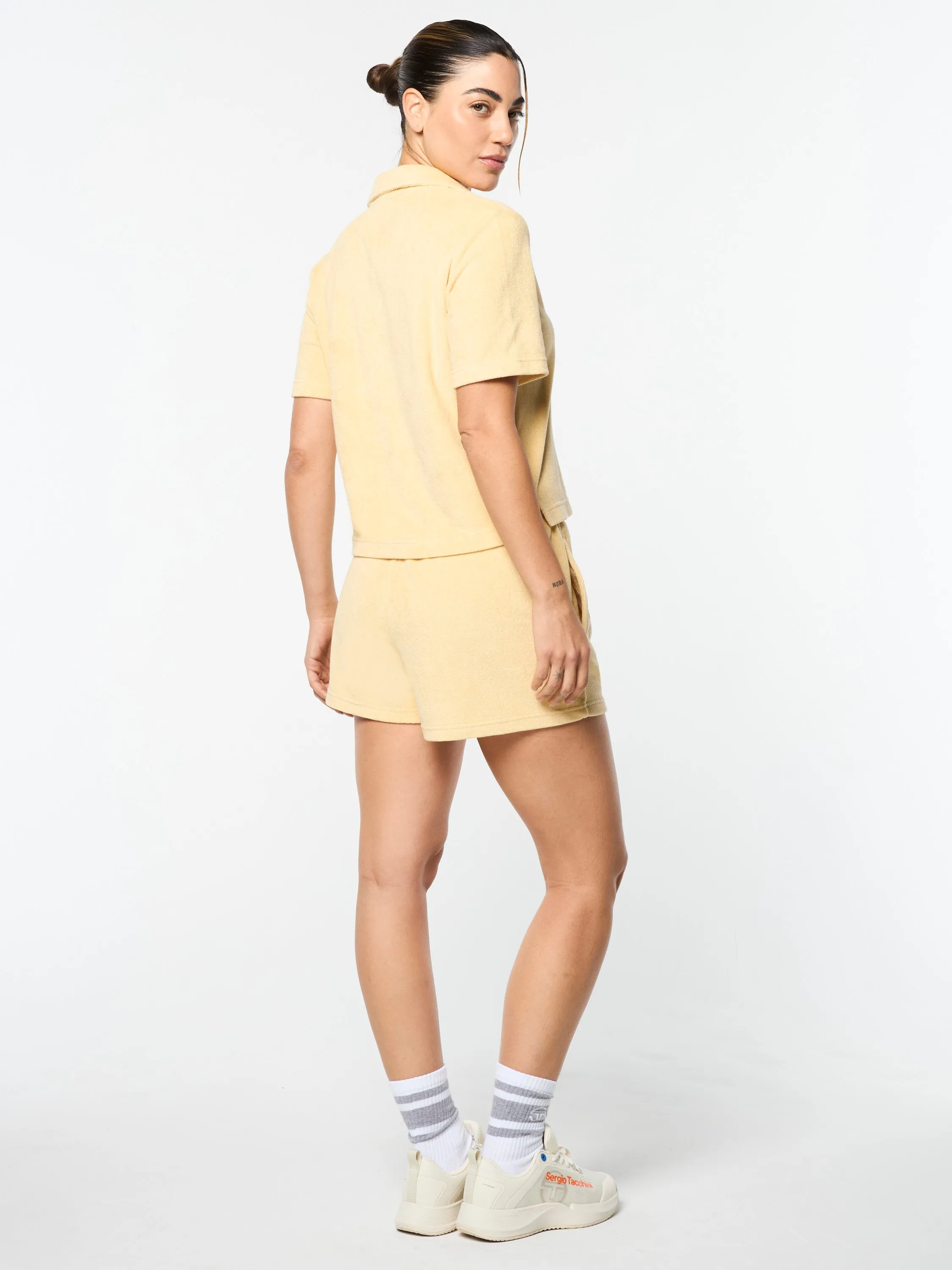 Edda Cropped Shirt- Straw