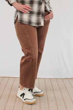 EDISON HIGH RISE CROP BARREL JEAN BY IVY & CO