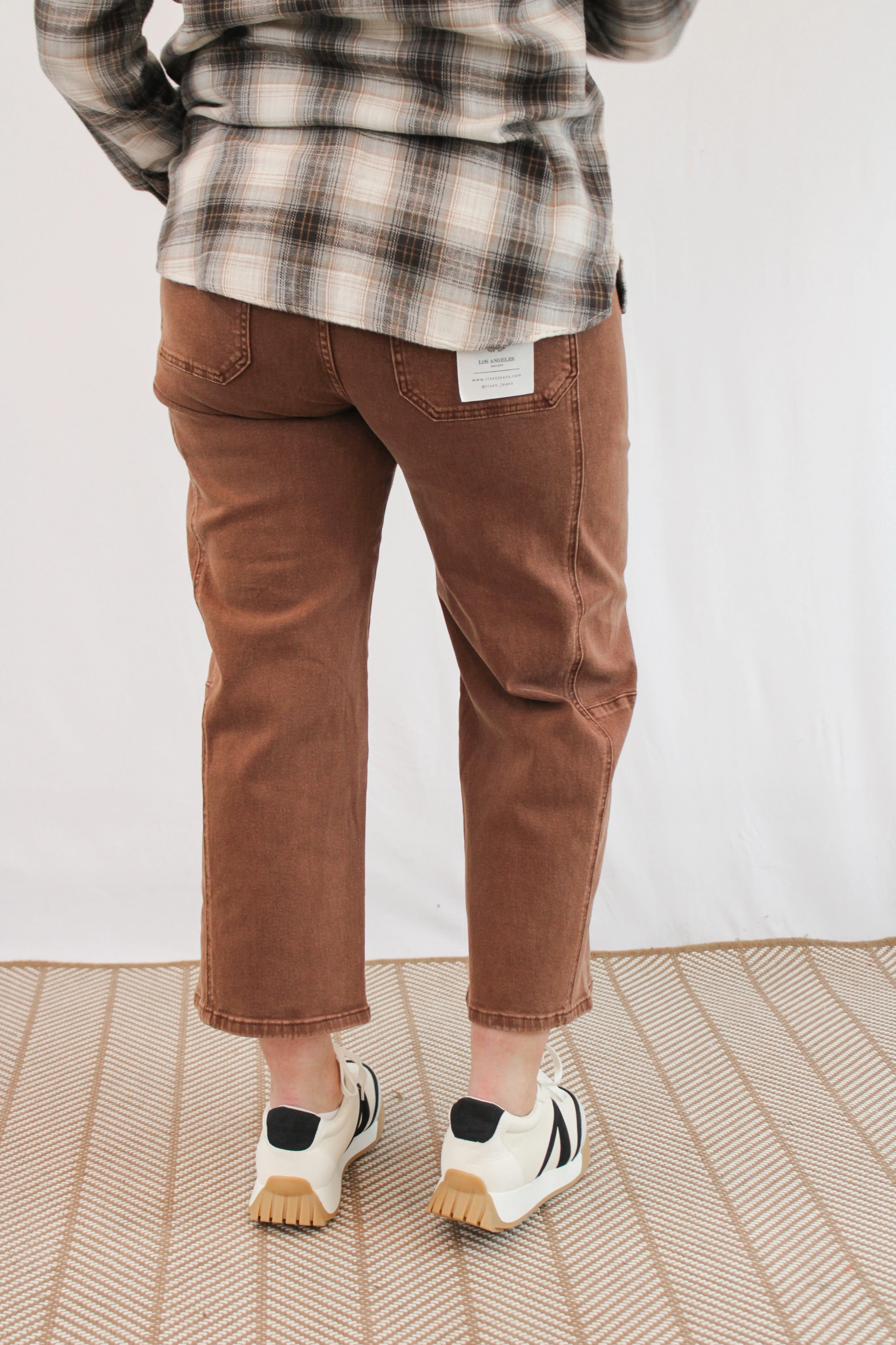 EDISON HIGH RISE CROP BARREL JEAN BY IVY & CO
