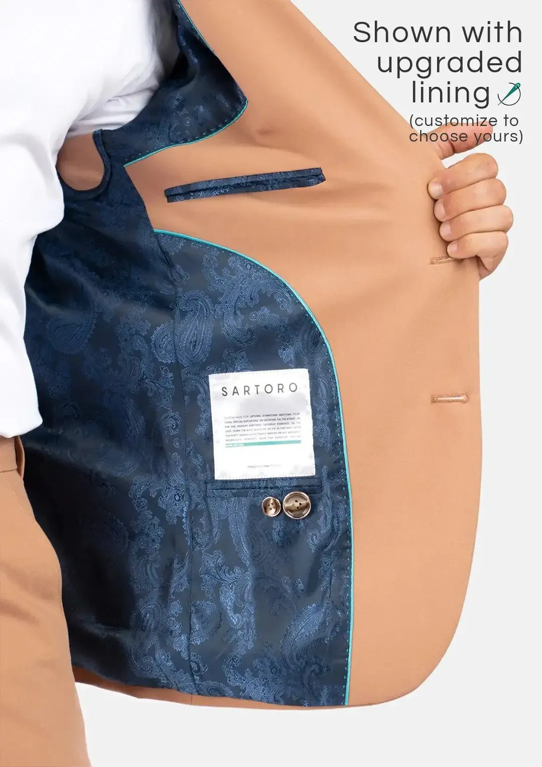 Ellis Camel Stretch Suit