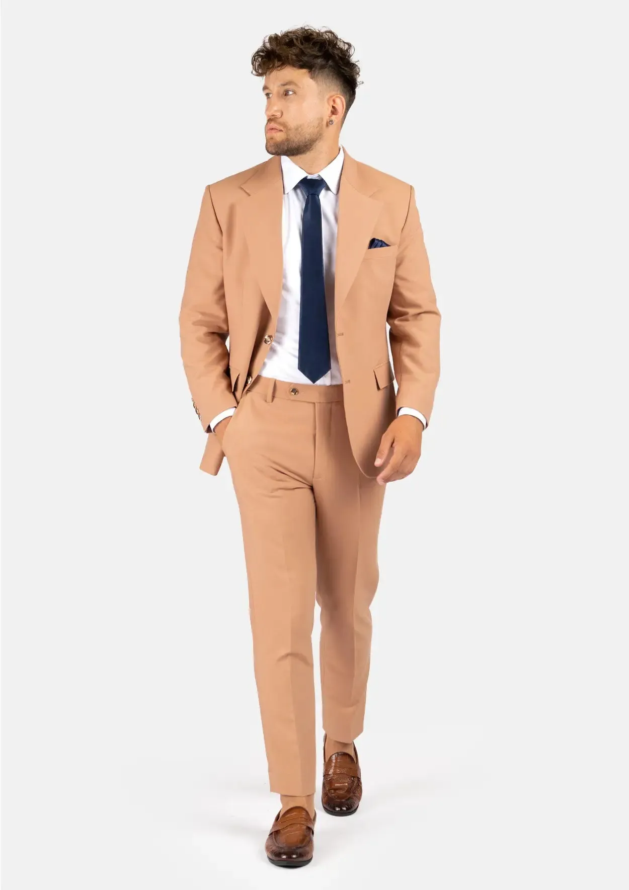 Ellis Camel Stretch Suit