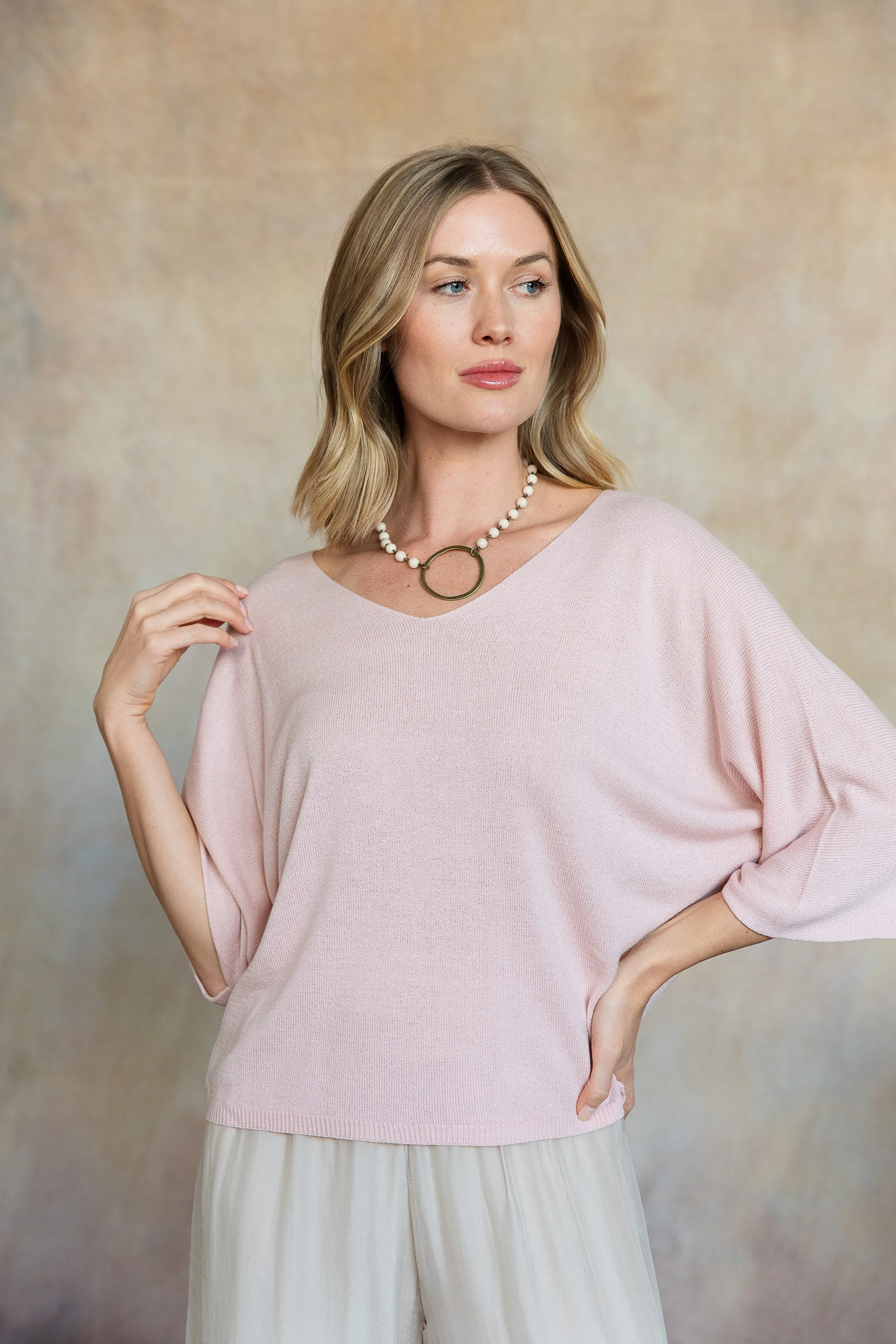Esma Knit Top (Light Pink)