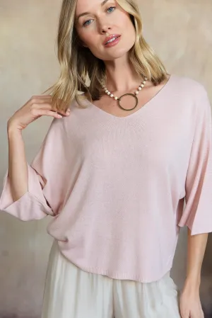 Esma Knit Top (Light Pink)