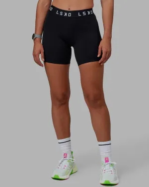 Extend Mid Short Tights - Black-White