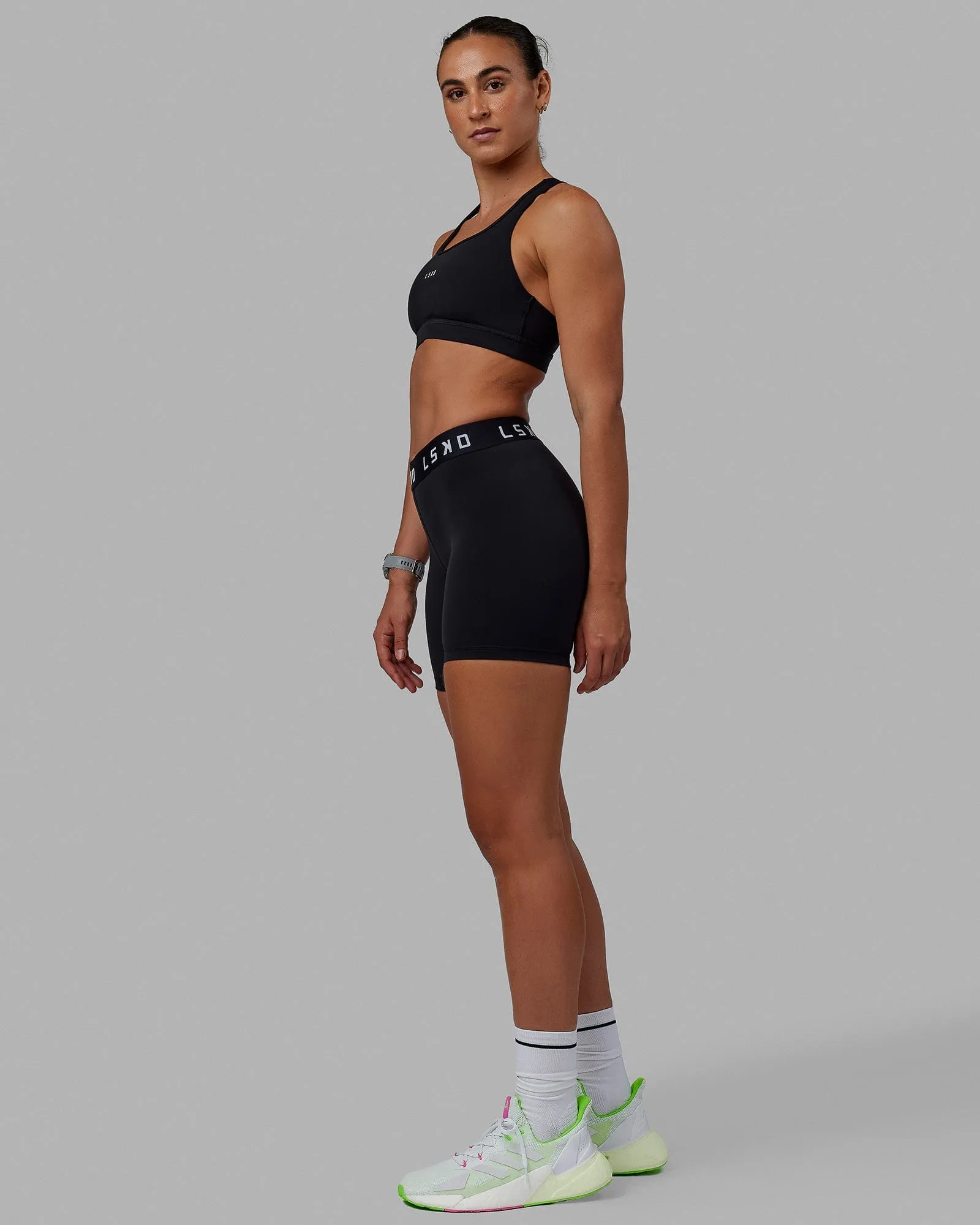 Extend Mid Short Tights - Black-White