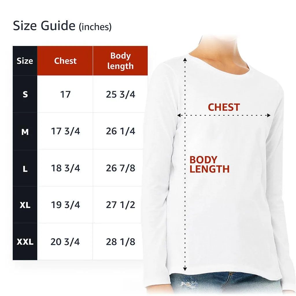 Fall in Love Women's Long Sleeve T-Shirt - Unique Long Sleeve Tee - Geometric T-Shirt