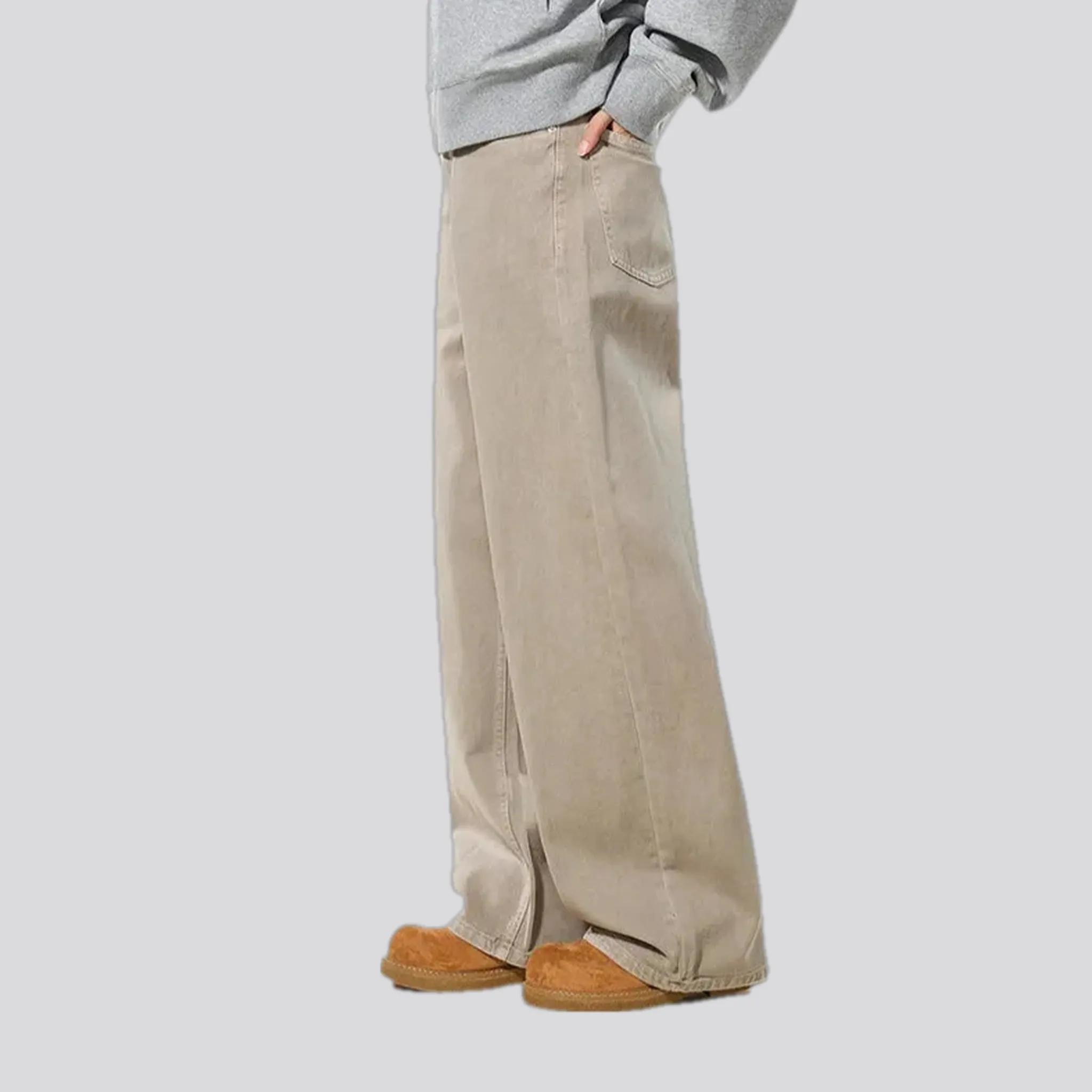Fashionable mid rise men's jeans pants