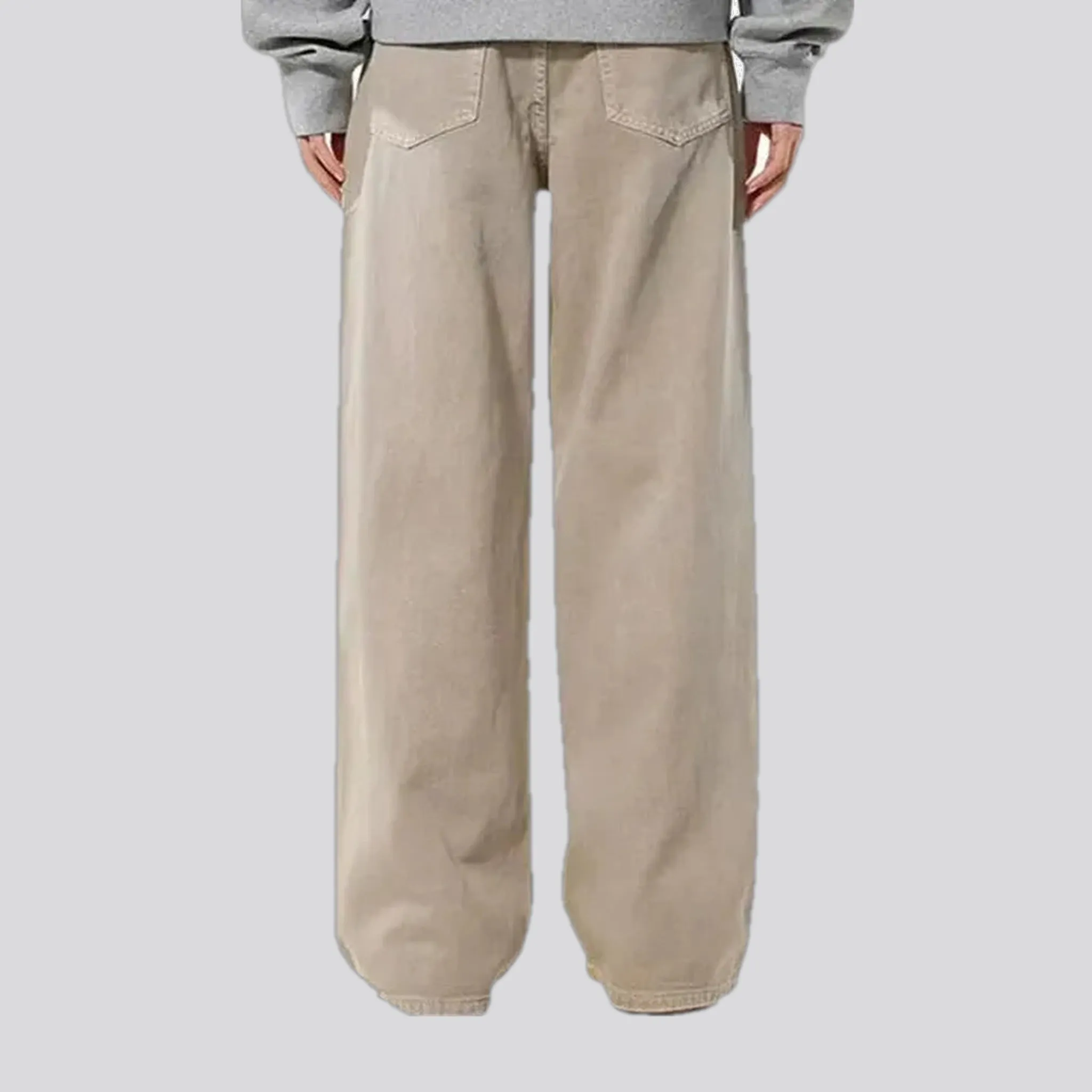 Fashionable mid rise men's jeans pants